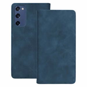 Smart Suede viedtālruņa apvalks Samsung Galaxy S20 FE / S20 Lite / S20 FE 5G tumši zils