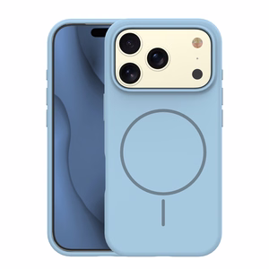 Silicone Thin Mag maciņš iPhone 17 Pro 6,3" gaiši zils