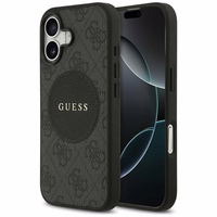 Guess 4G Circle Classic Logo Magnētiskais viedtālruņa apvalks iPhone 17 - melns