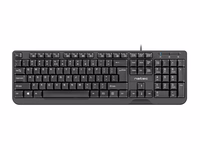 NATEC KEYBOARD TROUT SLIM USB, US LAYOUT, melns