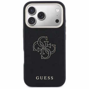 Guess FW sveķu logotipa korpuss iPhone 17 Pro - melns