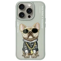 Nimmy Glasses Cool Dog iPhone 15 Pro apvalks - pelēks