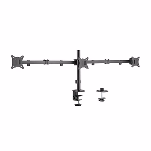 Gembird MA-D3-01 regulējams galda turētājs 3 monitoriem (grozāms, noliecams), 17”–27”, līdz 7 kg