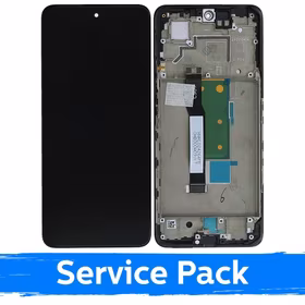 LCD Displejs Saderīgs ar Xiaomi Poco X4 GT 5G (2022) Melns Ar Frame (Service Pack)