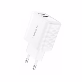 Lādētājs Foneng EU53 2.4A 2xUSB-A balts