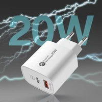 A6MaxL 20W USB-A USB-C sienas lādētājs ar USB-C - USB-C 1m kabeli – balts