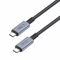 Tech-Protect UltraBoost Max USB-C 4.0 / USB-C 4.0 PD 240W 8K 40Gbps 2m kabelis - pelēks