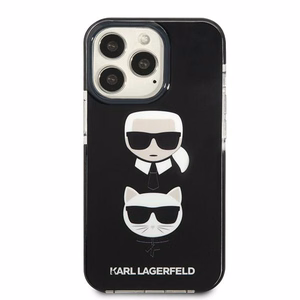 Karl Lagerfeld Karl&Choupette Head apvalks iPhone 13 Pro Max - melns