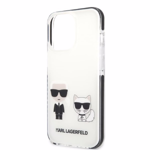 Karl Lagerfeld KLHCP13XTPEKCW Viedtālruņa apvalks iPhone 13 Pro Max 6.7" - balts (m) Karl&Choupette
