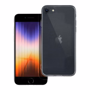 Caurspīdīgs 2 mm viedtālruņa apvalks IPHONE 7 / 8 / SE 2020 / SE 2022 (ar kameras aizsardzību)