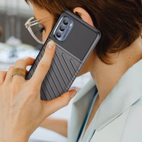 Thunder Case paredzēts Motorola Moto G62 5G silikona aizsargapvalks melns