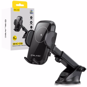 Blavec Car turētājs BHC-03 15W with induction charging to windshield (BHC03-WIB) melns