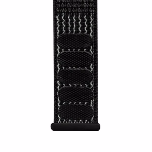 Crong Nylon Reflex Sport siksniņa Apple Watch 38 / 40 / 41 / 42 mm, melna