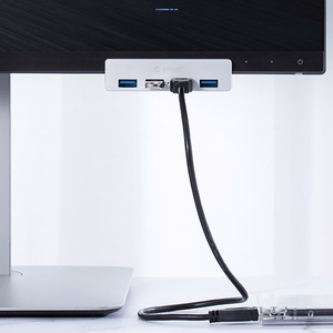Orico MH4PU centrmezgls ar skavu 4x USB-A 3.0 sudrabs