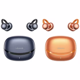 USAMS R03 Echo Clip-on Bluetooth 6.0 bezprzewodowe TWS austiņas oranžs