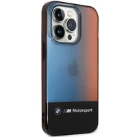 BMW puskrāsains viedtālruņa apvalks iPhone 14 Pro Max 6.7" - melns
