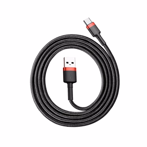 Baseus kabelis Cafule USB - USB-C 1,0 m 3A sarkans-melns