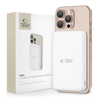 Tech-Protect PB24 LifeMag QI2 MagSafe 10000mAh Portatīvais lādētājs (m) - balts