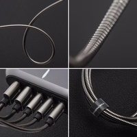 FORCELL F-ENERGY Metal C236 kabelis USB A uz Lightning 2,4A 12W 2 m sudrabains