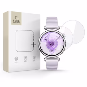 Tech-Protect Glass Fit+ 2 gabalu rūdītā stikla komplekts Huawei Watch GT 6 41mm pulkstenim - caurspīdīgs