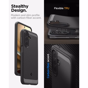 Spigen Rugged Armor maciņš modelim Samsung Galaxy A27 5G – matēti melns