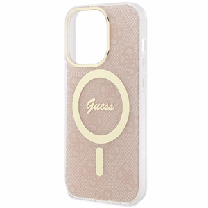 Guess IML 4G Magnētiskais apvalks iPhone 15 Pro - rozā