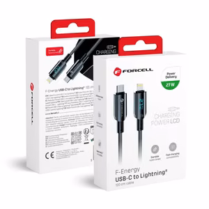 Cable USB C to Lightning Forcell F-Energy PD 3A 27W Digital 1,2 m C276 black