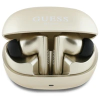 Guess Bluetooth austiņas GUTWST88MCTGD TWS + dokstacija zeltainas/zeltainas kapsula drukāts logotips