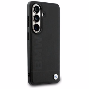 BMW Leather Hot Stamp MagSafe maciņš priekš Samsung Galaxy S26 melns