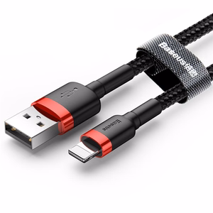 Baseus kabelis Cafule USB - Lightning 3,0m 2A sarkans-melns