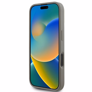 DKNY Rūtainais raksts magnētiskais iPhone 16 viedtālruņa apvalks - bēšs