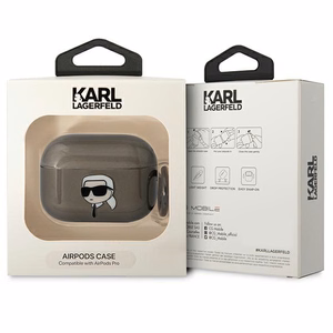 Karl Lagerfeld KLAPHNIKTCK чехол AirPods Pro чёрный/чёрный Karl's Head