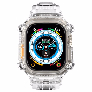 Spigen Rugged Armor Pro maciņš un siksniņa priekš Apple Watch Ultra 49 mm (caurspīdīgs)
