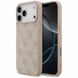 Guess 4G Ring Classic Logo MagSafe Чехол для iPhone 17 Pro Max - розовый