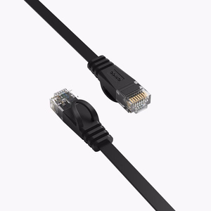 Orico PUG-C7B CAT7 10Gbps RJ45 Ethernet tīkla kabelis interneta LAN plakans 8m - melns