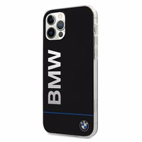 BMW Hardcase Signature Printed Logo Maciņš priekš iPhone 12 / 12 Pro - melns