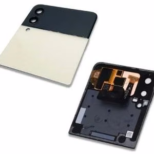 Displejs Samsung F711 Z Flip3 5G ar skārienekrāna stiklu un rāmi ārējais (Outer) Cream oriģināls (used Grade A)