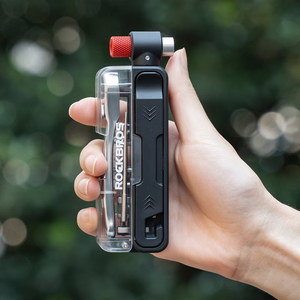 Rockbros Multitool velosipēda instrumentu komplekts ar CO2 pumpi un sprūdrata atslēgu, melns