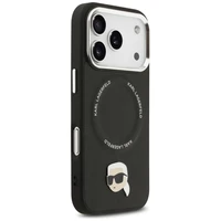 Karl Lagerfeld Karl Pin Magnētiskais viedtālruņa apvalks iPhone 17 Pro Max - Melns