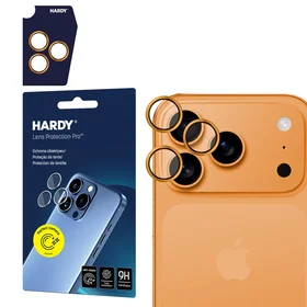 3mk HARDY Lens Protection Pro objektīva stikls iPhone 17 Pro / 17 Pro Max - oranža