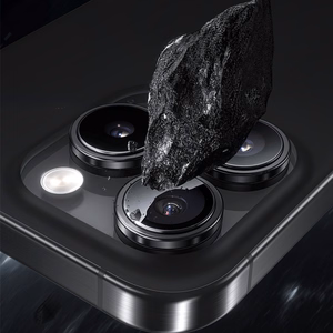 Закалённое стекло Benks Glass Warrior Lens Protector на камеру для iPhone 16/16 Plus (линз 2 штуки) серебристый титан