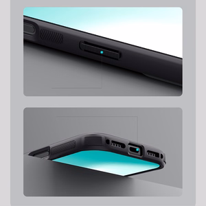 Nillkin Super Frosted Shield Pro Чехол совместимый с MagSafe для iPhone 17 Pro - прозрачный чёрный