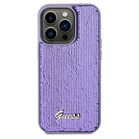 Guess Sequin Script Metal viedtālruņa apvalks iPhone 13 Pro Max - violeta