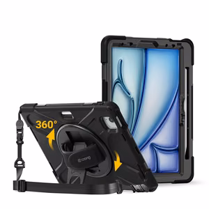 Усиленный чехол Crong Defender Plus для iPad Air 11″ (M2/M3/M4, 2024–2026), iPad Air 10,9″ (4/5-го поколения) и iPad Pro 11″ (2021/2022), чёрный