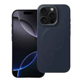 SILIKONA MAGNĒTISKAIS APVALKS (liels caurums) saderīgs ar MagSafe priekš IPHONE 16 Pro zils titāna