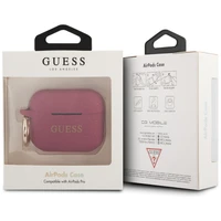 Guess Silicone Glitter Case for AirPods Pro - Pink Glitter