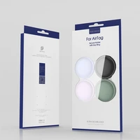 Dux Ducis 4 gab. komplekts silikona elastīgs vāks ar atslēgu piekariņu Apple AirTag (melns / zaļš / rozā / zils)