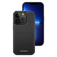 3in1 Maciņa apvalks ar statīvu iPhone 13 Pro MagSafe RFID Bloķētājs Dux Ducis Rafi Mag - melns