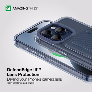 Amazing Thing Titan Pro Mag maciņa apvalks 10FT IP156.7PTWBU Iphone 15 Pro Max tumši zila ar statīvu