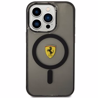 Ferrari FEHMP14XURKK iPhone 14 Pro Max 6.7" melns cietais viedtālruņa apvalks daļēji caurspīdīgs magnētiskais (MagSafe)